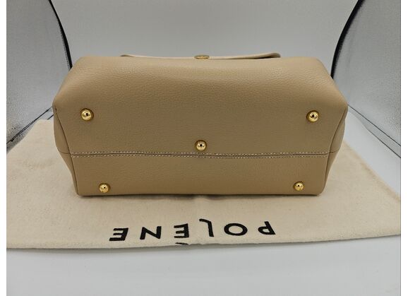 Image Sac à main POLENE Porté croisé Cuir grainé Beige