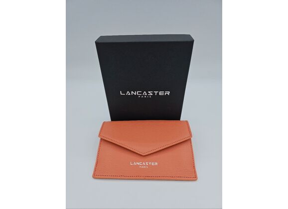Image Portefeuille LANCASTER Cuir de vachette Orange