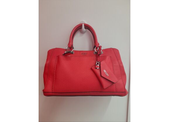 Image Sac à main GUESS Porté main Simili cuir Rouge corail