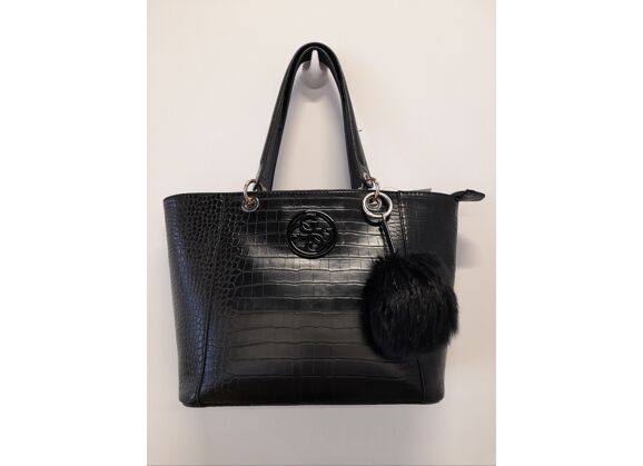 Image Sac à main GUESS Porté épaule Cuir Noir