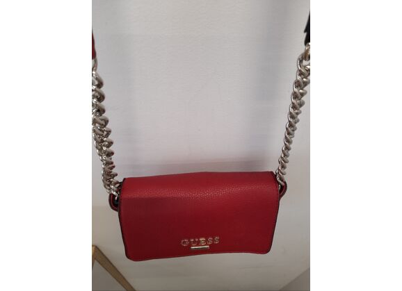 Image Sac à main GUESS Porté croisé Cuir Rouge