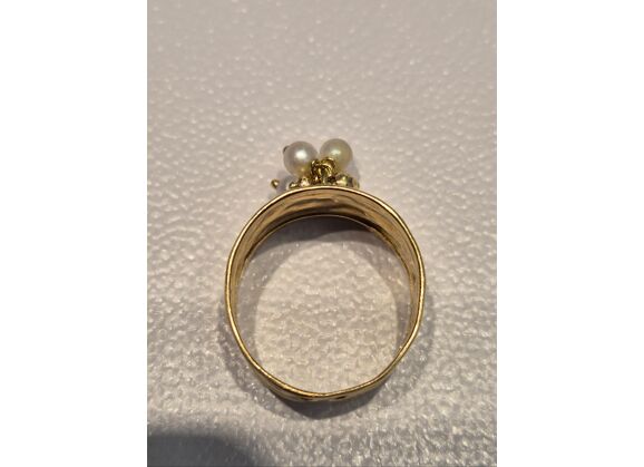 Image Bague Or jaune Perle Perle