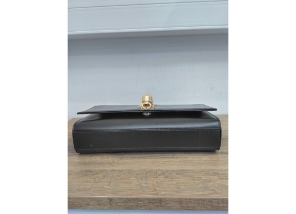 Image Sac à main SAINT LAURENT Kate Tassel Porté épaule Cuir grainé Noir
