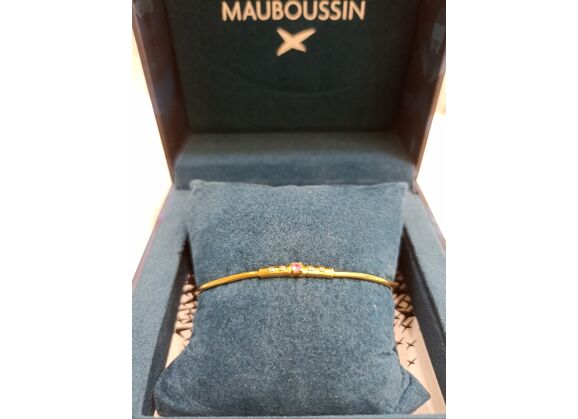 Image Bracelet Or jaune Diamant Pierre rose