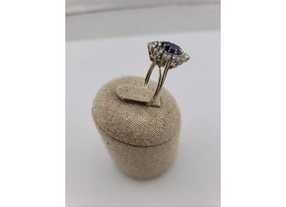 Image Bague Or blanc Saphir Saphir