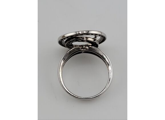 Image Bague Or blanc Pierre blanche Pierre blanche