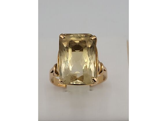 Image Bague Or jaune Pierre jaune