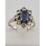 Image Bague Or blanc Diamant Pierre bleue