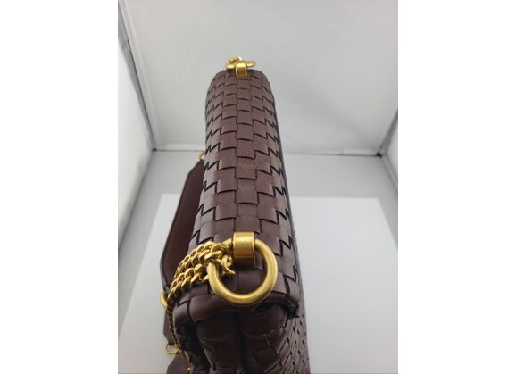 Image Sac à main GUESS Porté épaule Cuir Marron
