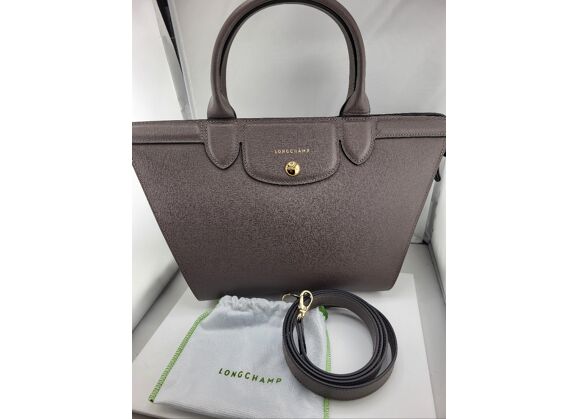 Image Sac à main LONGCHAMP Porté épaule Cuir Gris