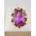 Image Bague Or jaune Améthystes