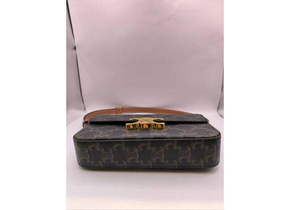 Image Sac à main CELINE Shoulder Bag Claude Porté épaule Toile enduite Marron