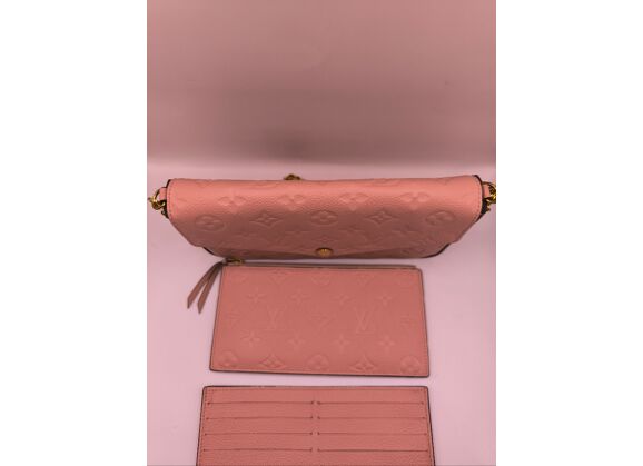 Image Sac à main LOUIS VUITTON Félicie Porté croisé Cuir Rose