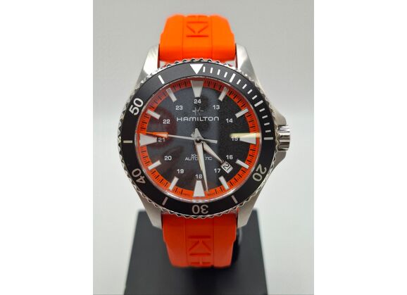 Image Montre Homme HAMILTON Montre hamilton khaki navy scuba Caoutchouc Orange 40 mm