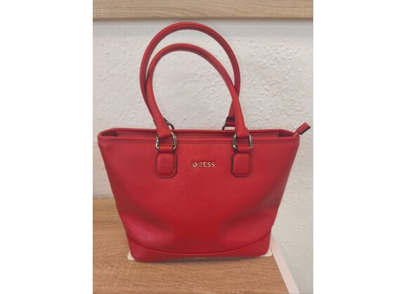 Image Sac à main GUESS Porté épaule Toile Rouge