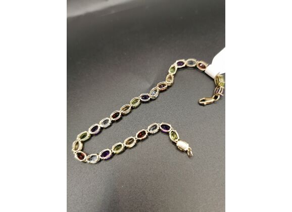 Image Bracelet Or jaune Citrine Améthyste
