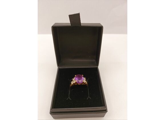 Image Bague Or jaune Améthyste