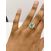Image Bague Or blanc Emeraude Diamant