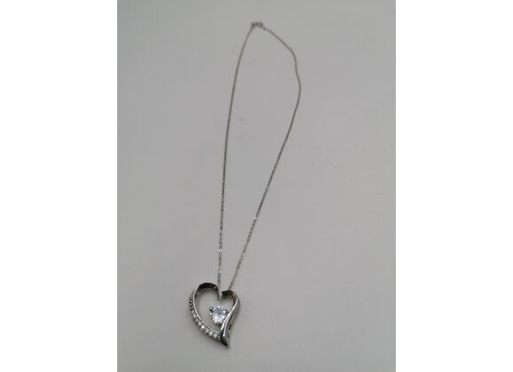 Image Collier Argent Oxyde de zirconium