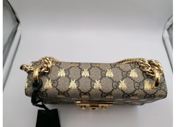 Image Sac à main Padlock Porté croisé Toile enduite Beige