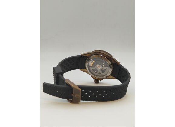Image Montre Homme YEMA Superman bronze Caoutchouc Noir 39 mm