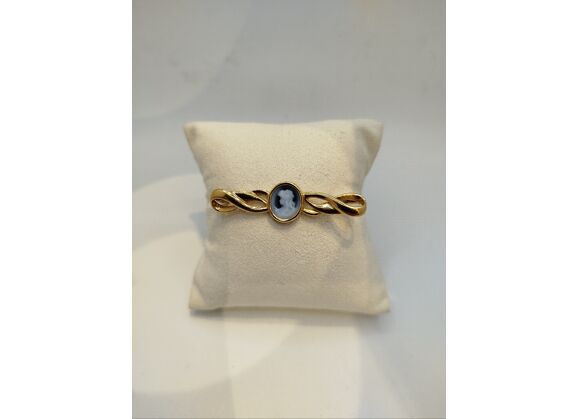 Image Broche Or empierré NON SIGNE Or jaune Nacre