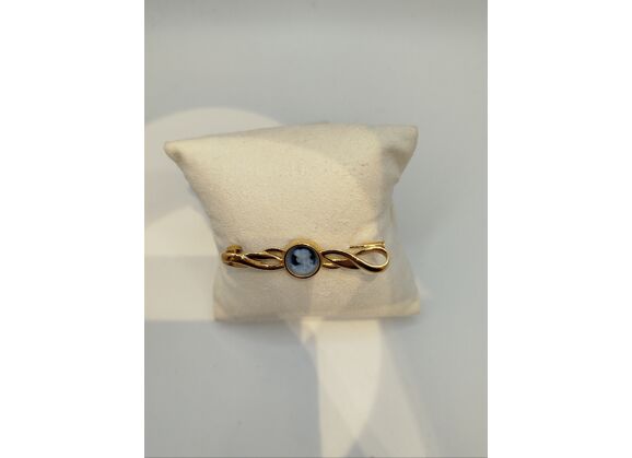 Image Broche Or empierré NON SIGNE Or jaune Nacre