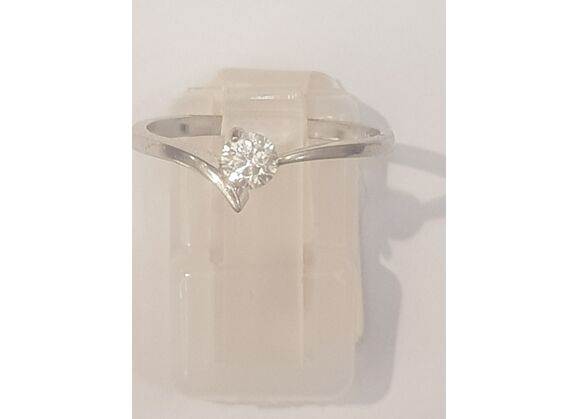 Image Bague Or blanc Diamant Sans