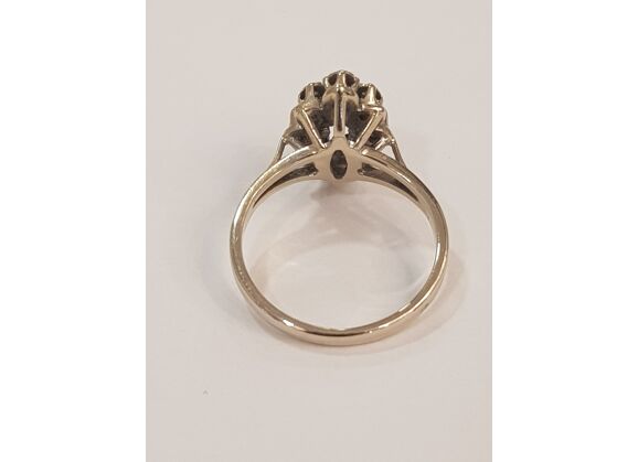 Image Bague Or blanc Saphir Diamant