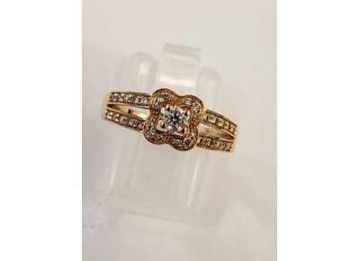 Image Bague Or rose Diamant Diamant