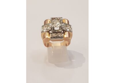 Image Bague Or rose Diamants