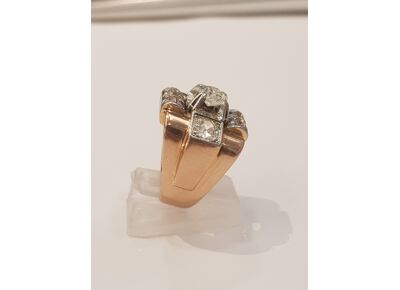 Image Bague Or rose Diamants