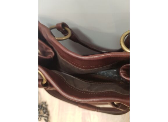Image Sac à main CELINE Porté main Cuir Marron