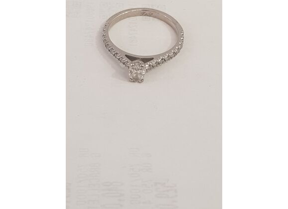 Image Bague Or blanc Diamant Sans