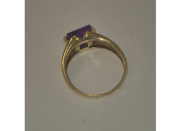 Image Bague Or jaune Améthyste