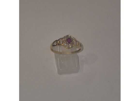 Image Bague Or jaune Rubis
