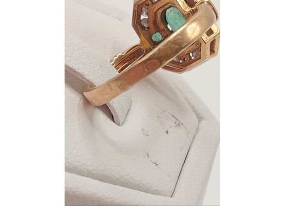 Image Bague Or jaune Emeraude Emeraude