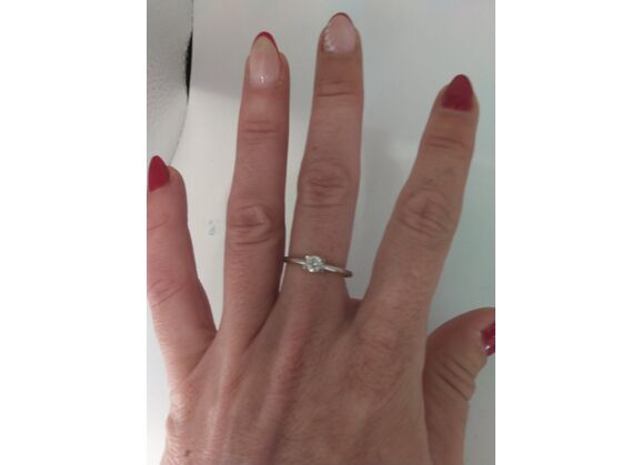 Image Bague Or blanc Diamant