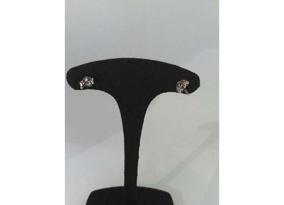 Image Boucles d'oreilles Argent Pierre blanche
