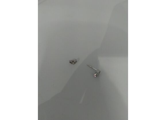 Image Boucles d'oreilles Argent Pierre blanche