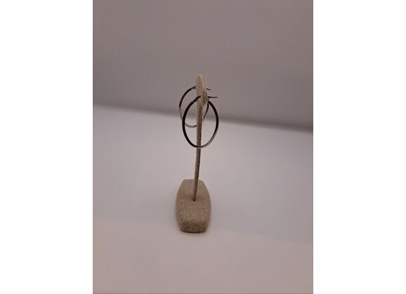 Image Boucles d'oreilles Or blanc
