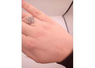 Image Bague Or blanc Oxyde de zirconium Oxyde de zirconium