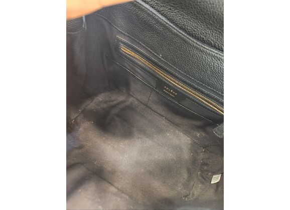 Image Sac à main POLENE Numéro Un PM Porté croisé Cuir grainé Noir