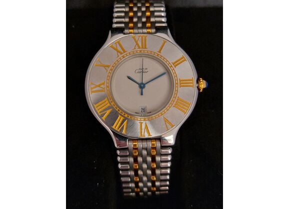 Image Montre Femme CARTIER Must 21 Acier Gris Or