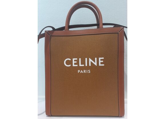 Image Sac à main CELINE Pochette Tissu Marron