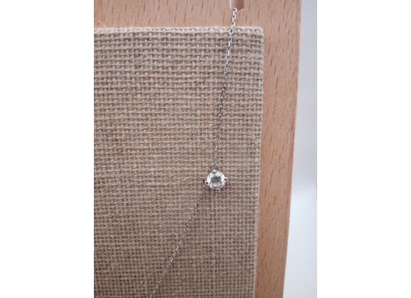 Image Collier Or blanc Diamant Sans
