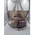 Image Sac à main Premier Flirt Porté croisé Cuir de vachette Taupe et violet