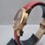 Image Montre Unisexe BURBERRY The city collection Cuir Rouge 38 mm
