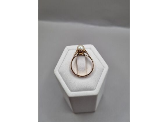 Image Bague Or rose Perles