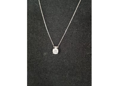 Image Collier Or blanc Oxyde de zirconium Oxyde de zirconium